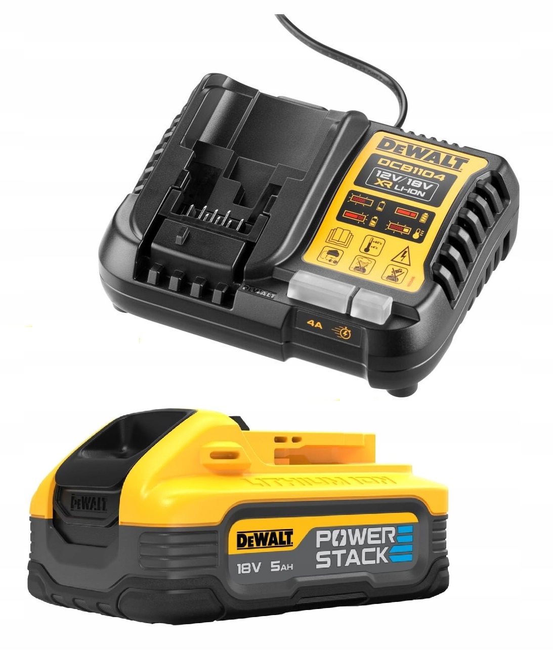 Zestaw ładujący 18V DeWalt akumulator DCBP518 5Ah ładowarka Dcb Powerstack