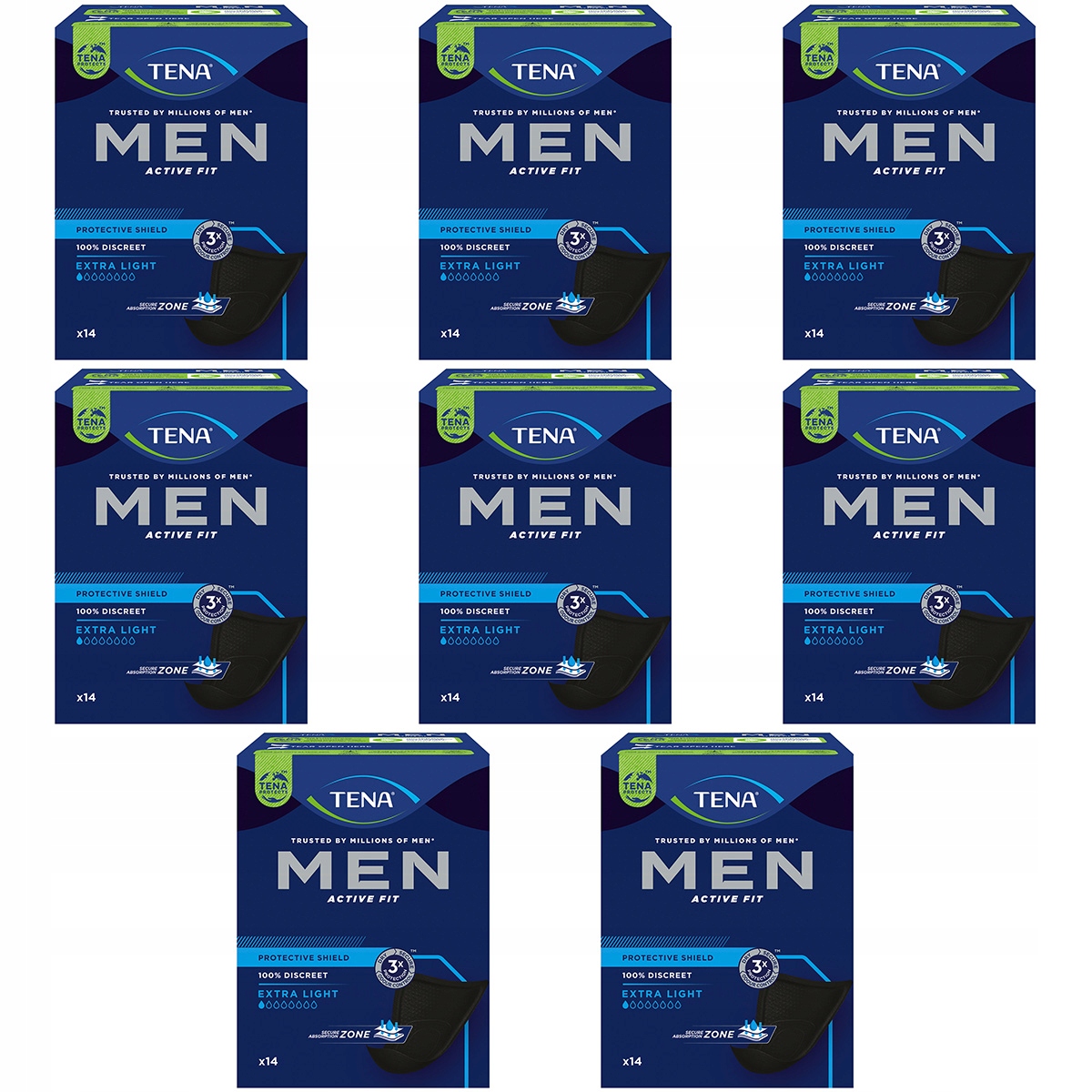 

Tena Men Extra Light 8 opakowań po 14 sztuk