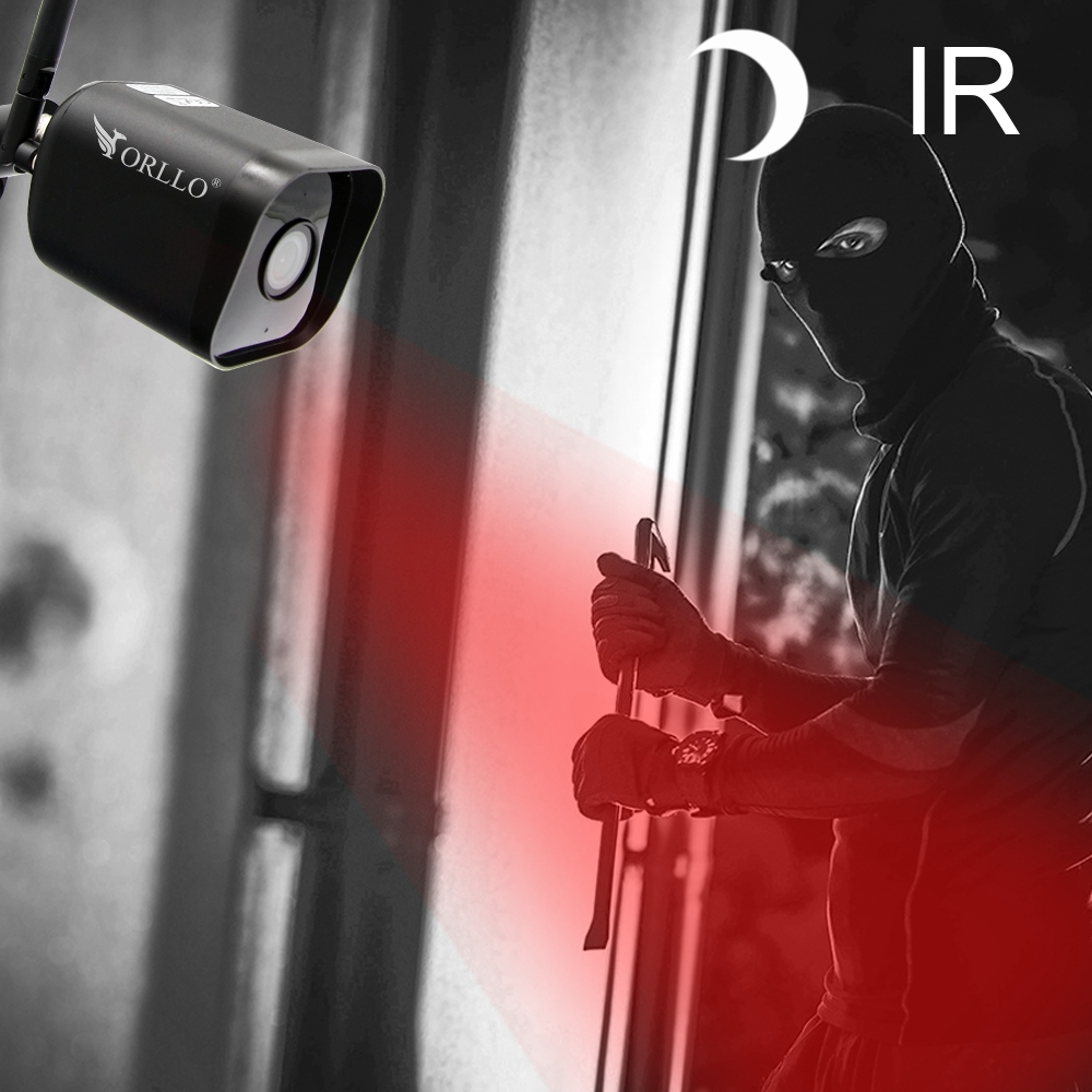 Kamera IP WiFi ZEWNĘTRZNA FULLHD 3Mpx ORLLO E4 PRO Super Jakość + GRATIS Zasięg podczerwieni 15 m