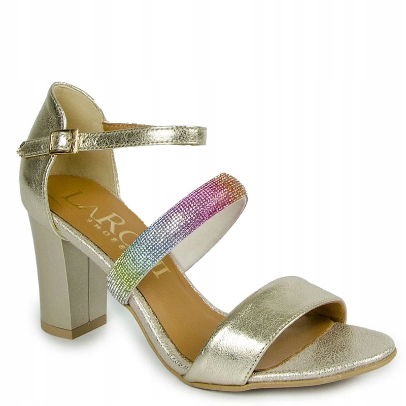 Laroni 3364 Sandály Sloupek Kůže Lico Zlaté 37