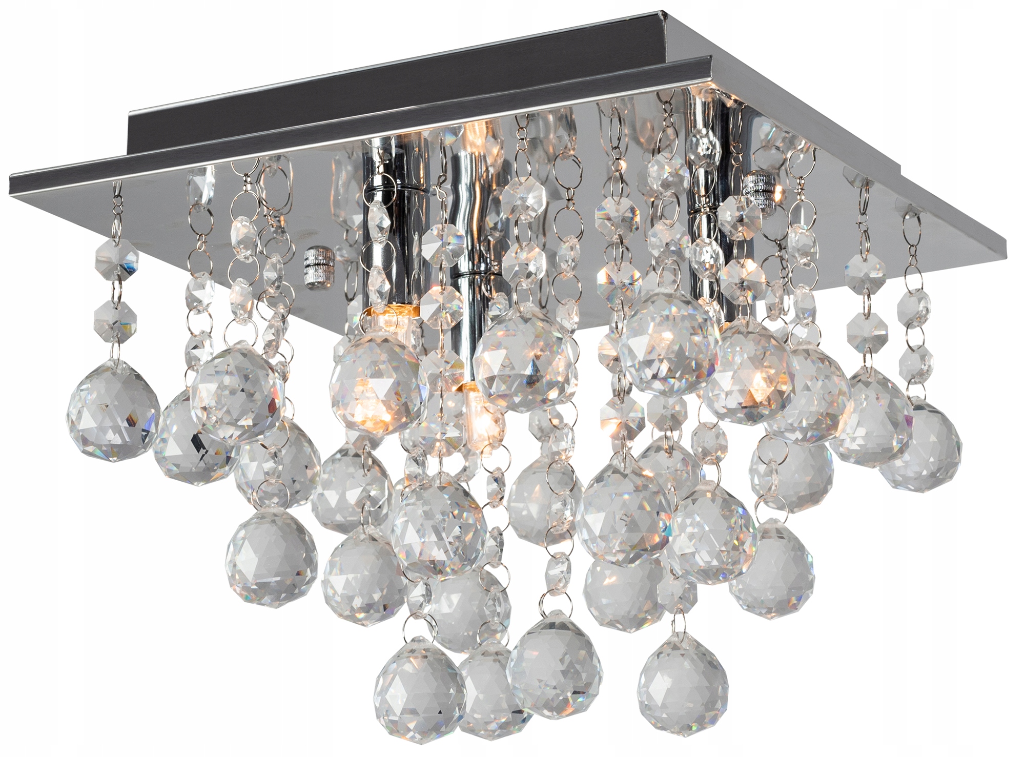 

Lampa Sufitowa Kryształowa Plafon Żyrandol Glamour