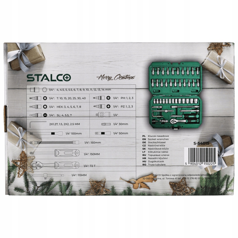 Świąteczny Zestaw Kluczy Nasadowych 48el Stalco Kod producenta 243023