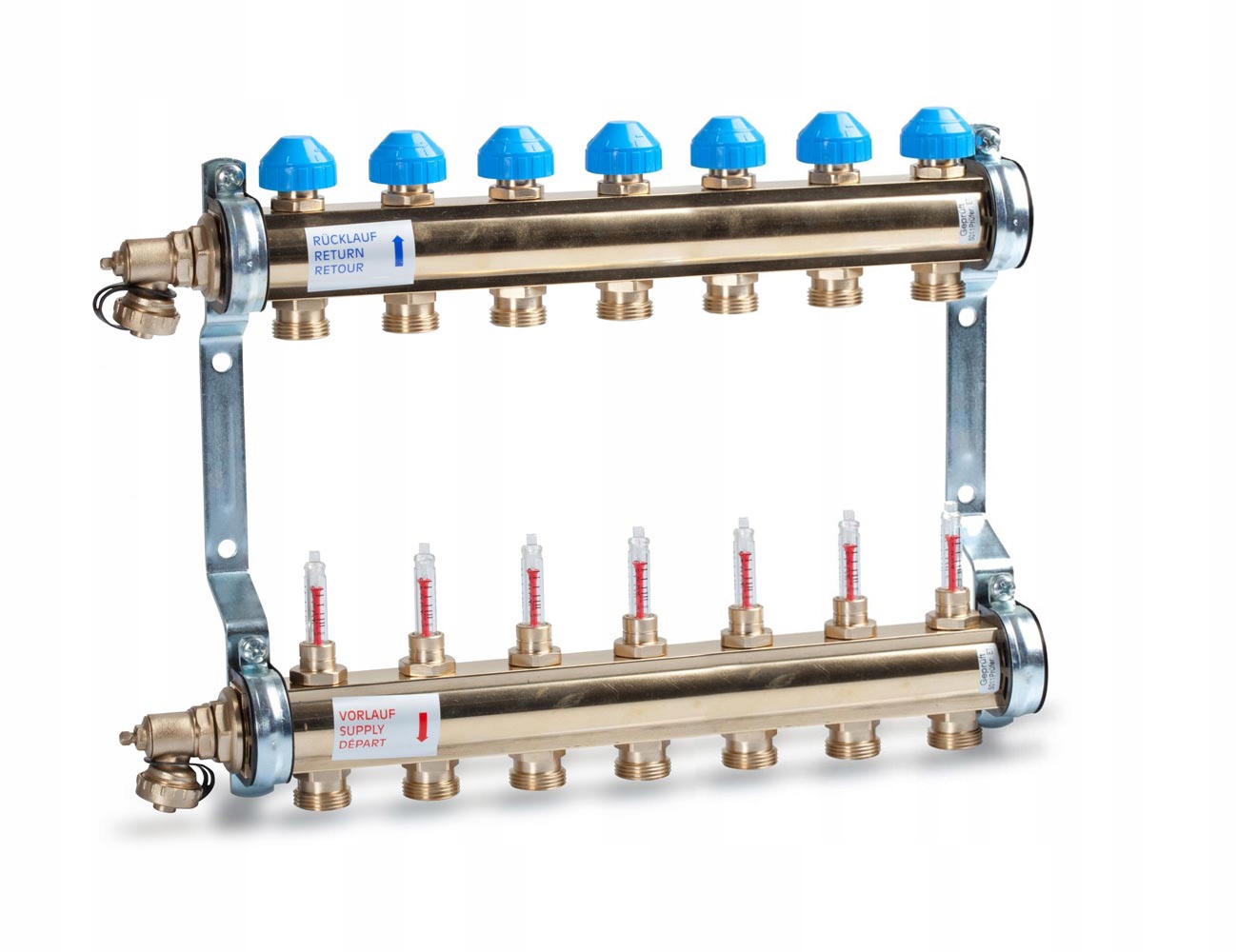 Rozdeľovač podlahového vykurovania 7 obvodov Watts 1“