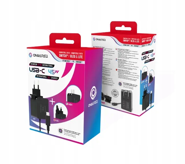 Ładowarka konsoli Nintendo Switch Oniverse International Fast Charger 45W