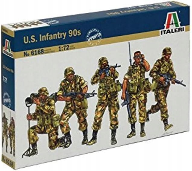 Italeri U.s. Infantry 90s Moderní figurky vojáků 1:72 50 ks