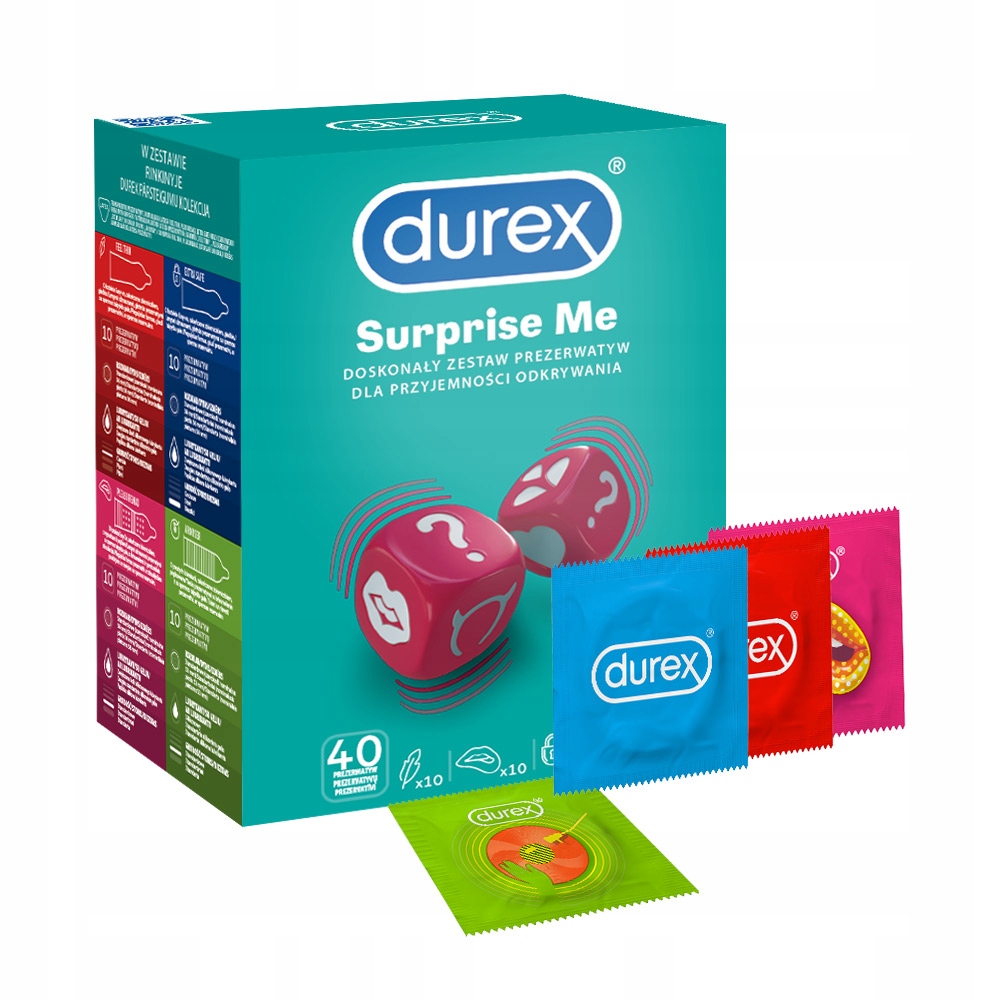 

Prezerwatywy Durex Surprise Me MIX 40 szt.