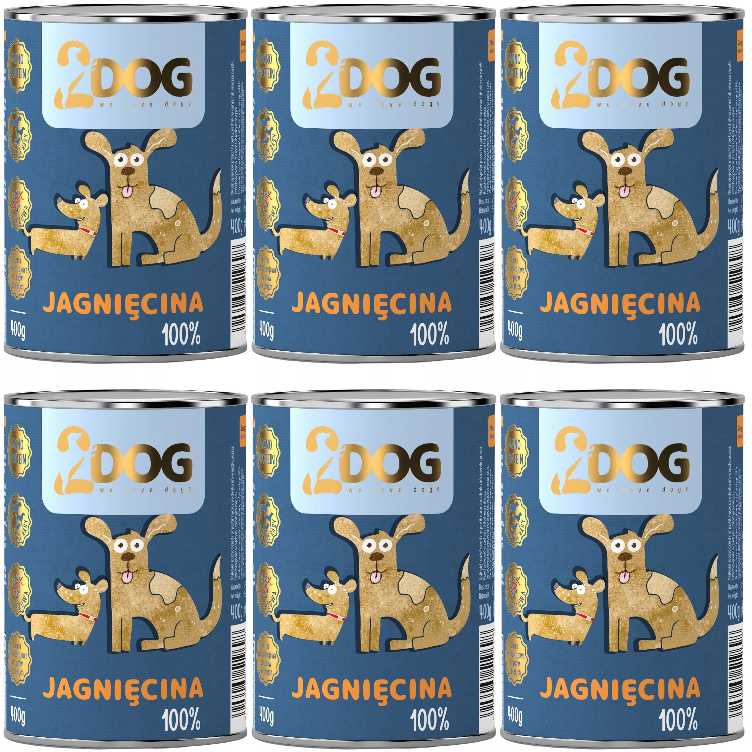 Levně Vlhké Krmivo Pro Psa 100% Jehněčí Maso 400 g Monoproteinové Hypoalergenní