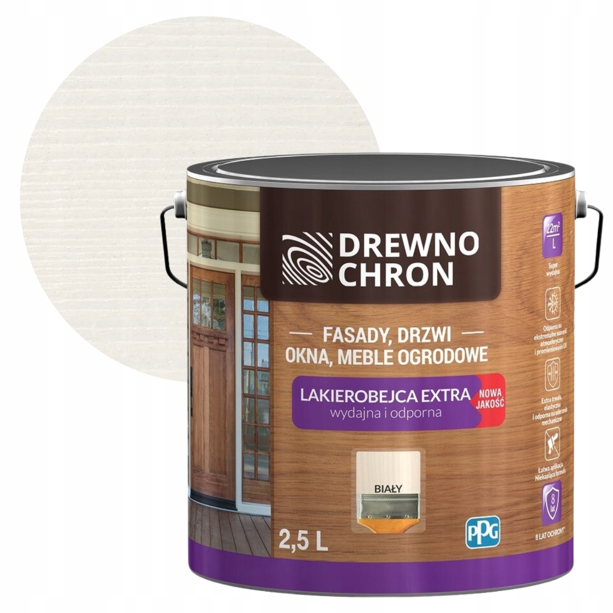 Drewnochron Lakierobejca Extra 2,5L Biały