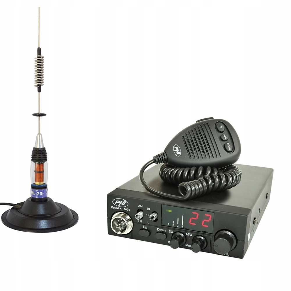 Cb Pni Escort Sada rádiových staníc Hp 8024 Asq, 12-24 V, 40 kanálov, 4 W