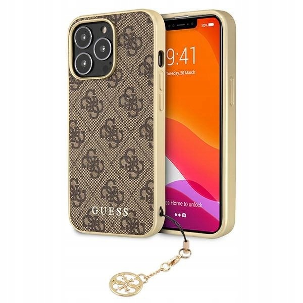 Guess GUHCP13LGF4GBR iPhone 13 Pro 13 6,1" brązowy/brown hardcase 4G