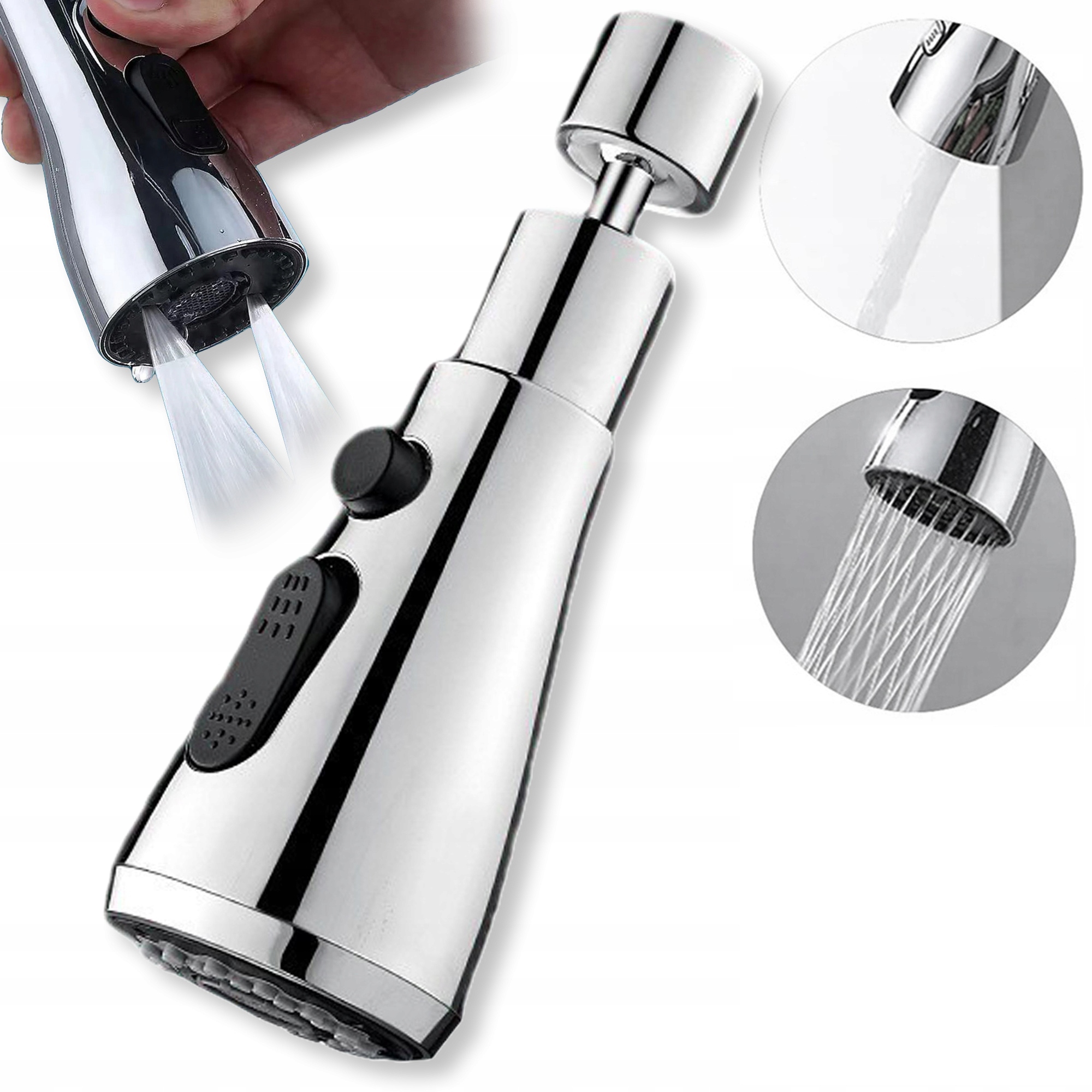 PRZEDŁUŻACZ KRANU KUCHENNEGO AERATOR PERLATOR ADAPTER DO BATERII 2 FUNKCJE