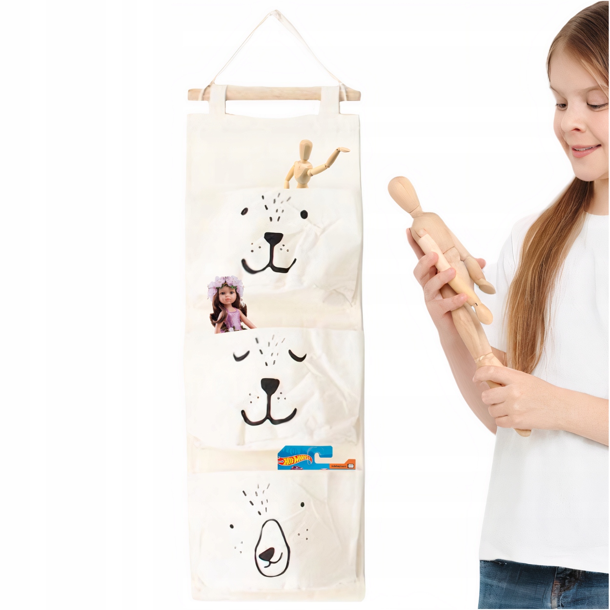 

Organizer Na Zabawki Pojemnik Wiszący 20cm x 80cm