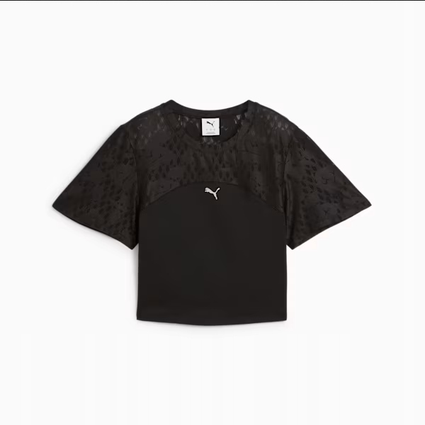 Koszulka treningowa damska Puma Lace Top czarna R.m C7