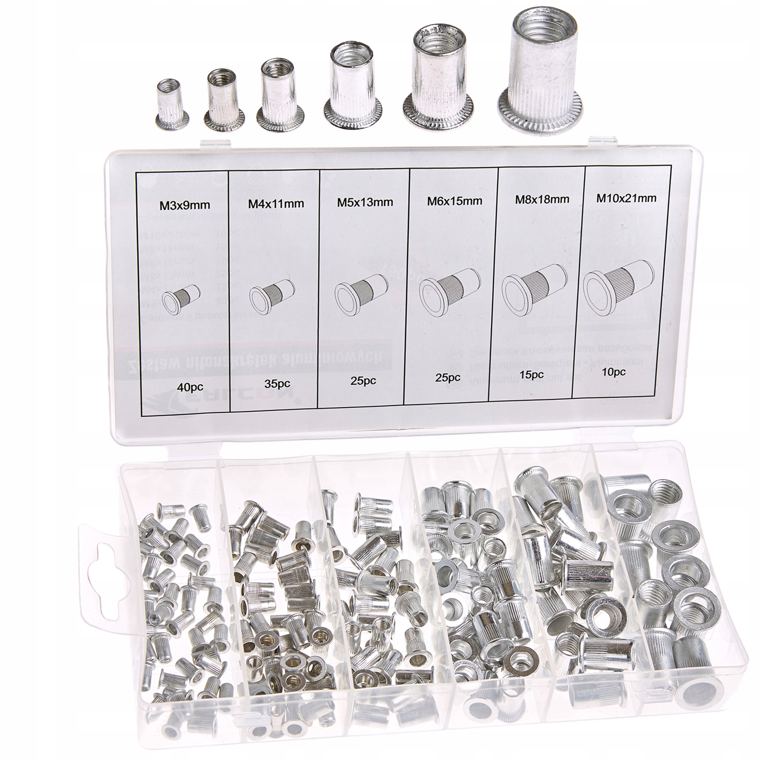 

Nitonakrętki Aluminiowe M3 M5 M6 M8 M10 150 Szt