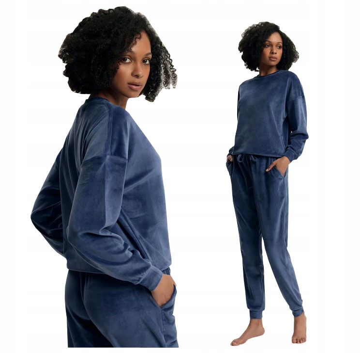 Henderson Tepláková Souprava Teplákovka Velurová Tmavě Modrá Delanie S