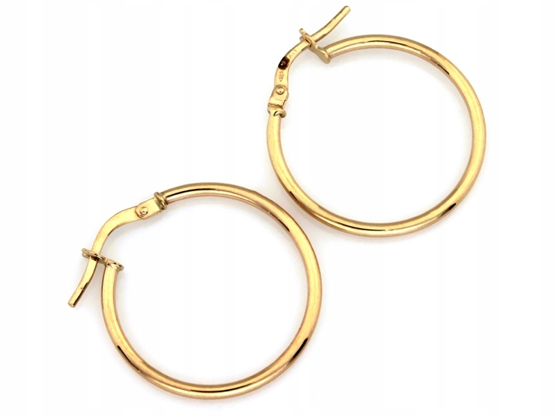 Náušnice Ze Zlata 585 kolečka malé populární 25 mm na Valentýna