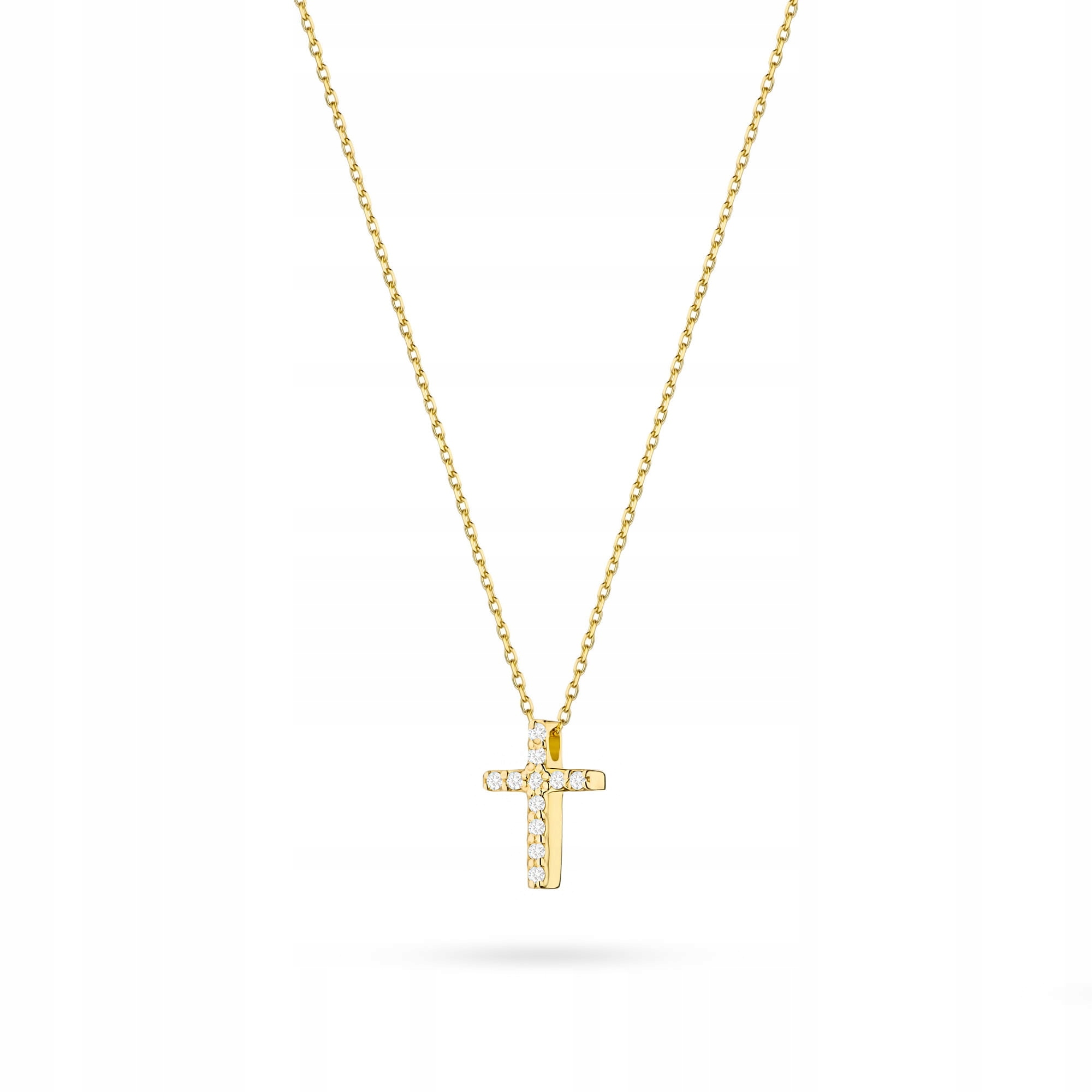 Exkluzivní náhrdelník žluté zlato ryzosti 585, briliant s certifikátem 1.2 g