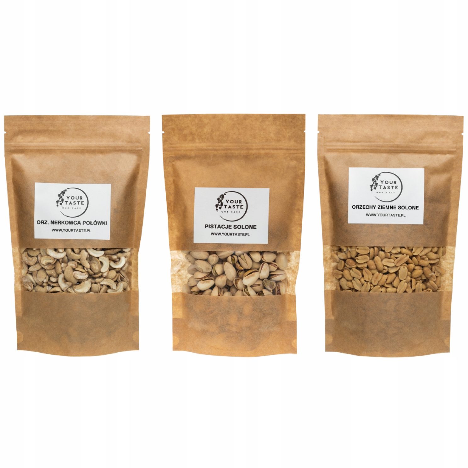 Levně Sada Your Taste Pistácie solené 500g Kešu Ořechy 500g arašídy