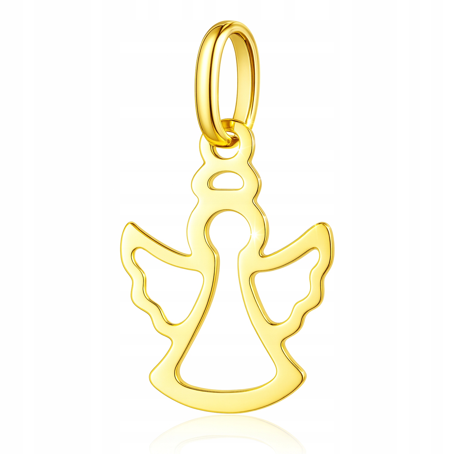 Zlatý přívěsek Anděl na řetízek Pr. 585