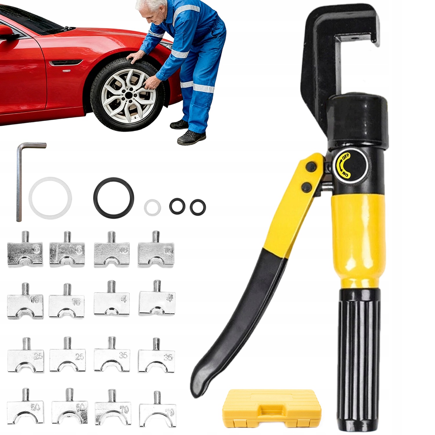 Ruční Hydraulická Krimpovačka 4-70 MM² 8 Tun Cu Al