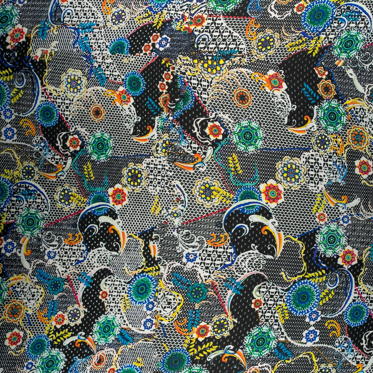 Tkanina Satyna lycra wzór mandala