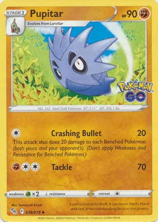 Pupitar 038/078 Uncommon Pokemon Go