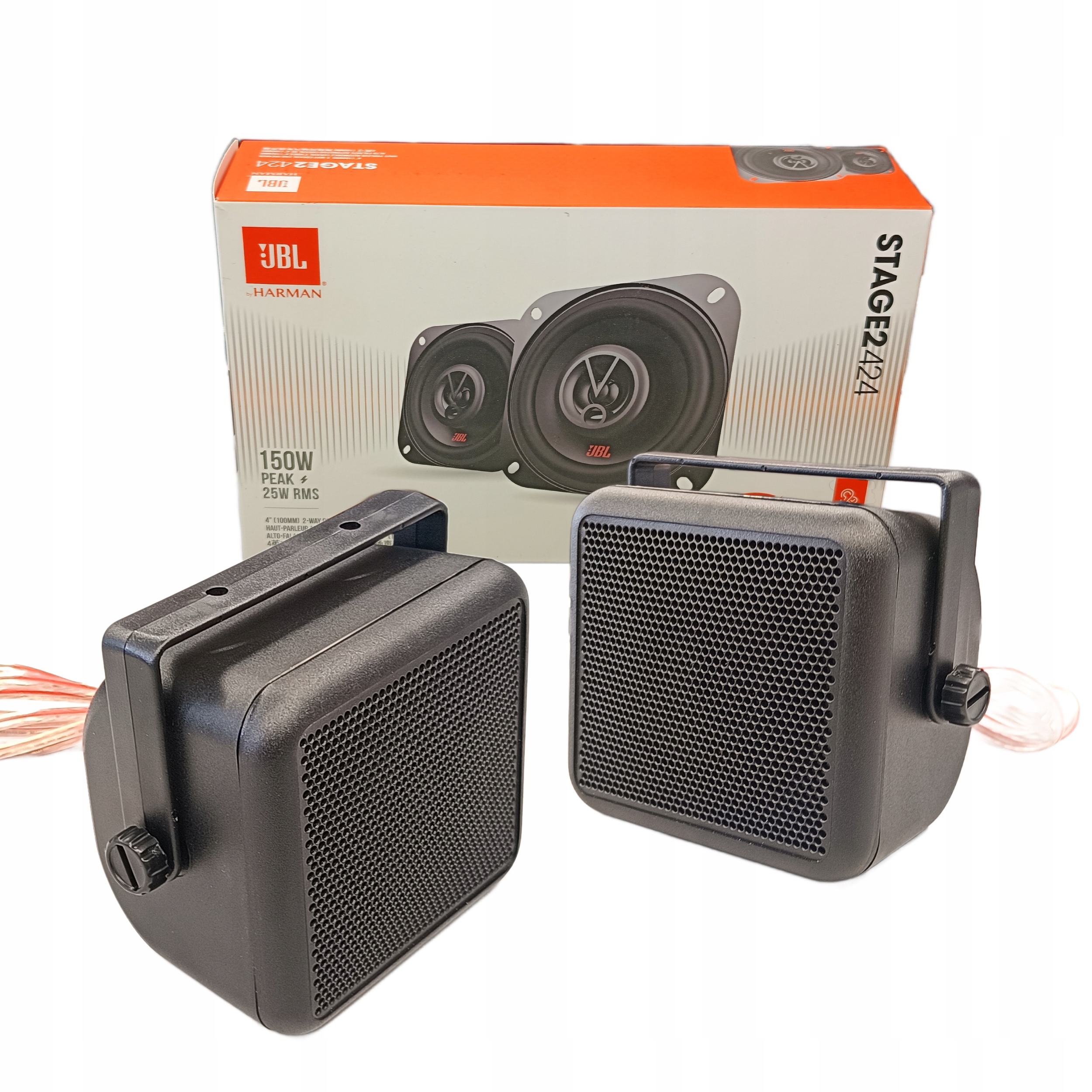 Głośniki samochodowe w obudowie Jbl Stage2 424 10cm 100mm