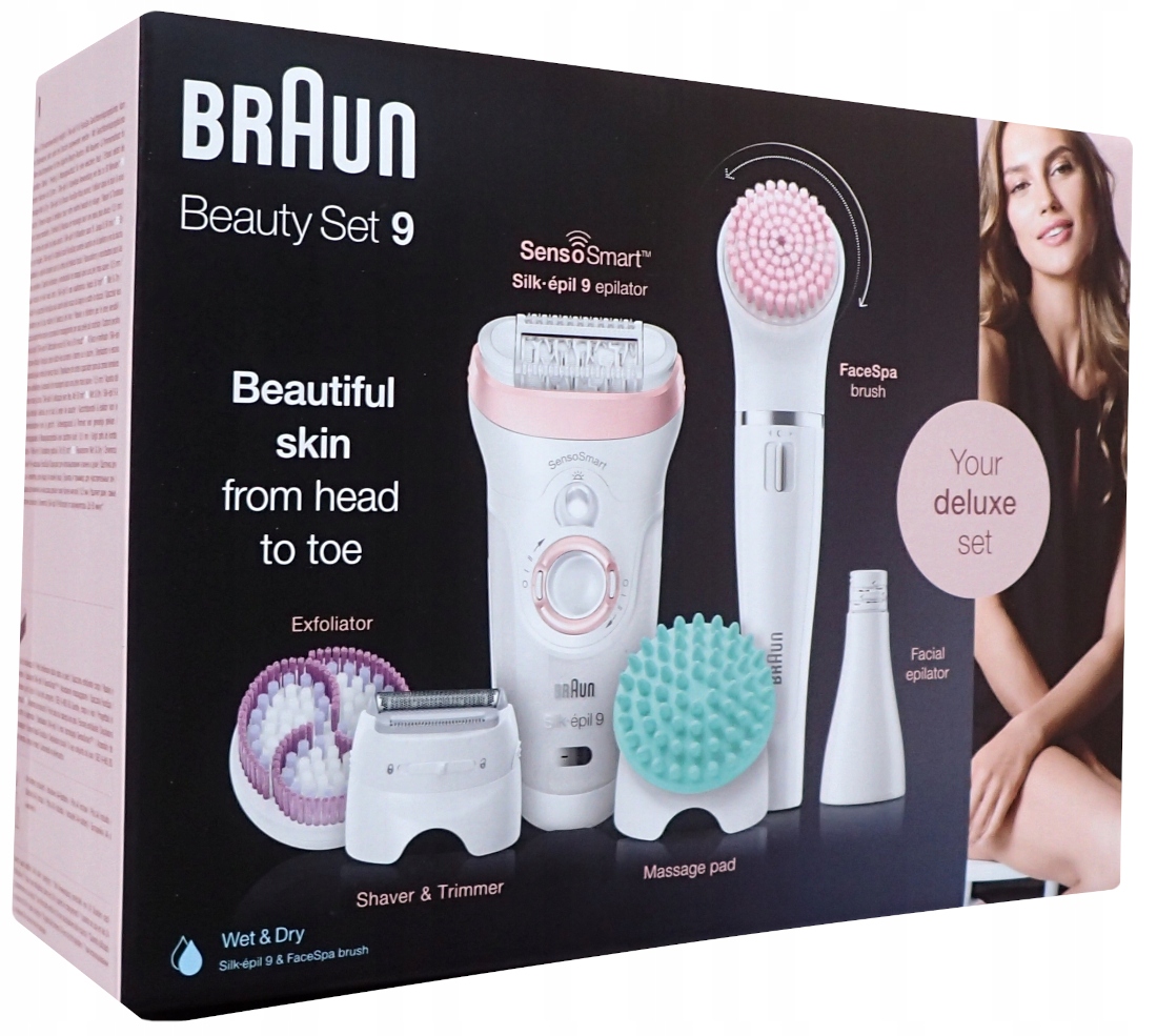 Depilátor Holicí Strojek pro bikiny a nohy obličeje FaceSpa Braun Ses 9-985 Bs