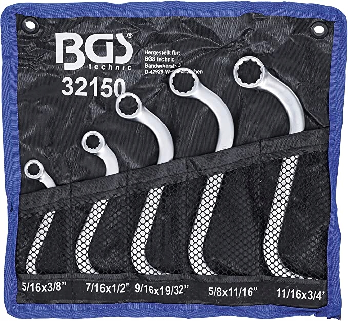 Klucze oczkowe typu S, 3/8"-3/4", 5 szt. Marka BGS Technic