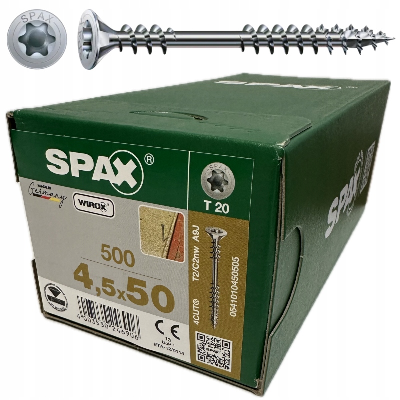 Wkręty do płyt Osb Spax podwójny gwint dociągający 4,5x50 (500)