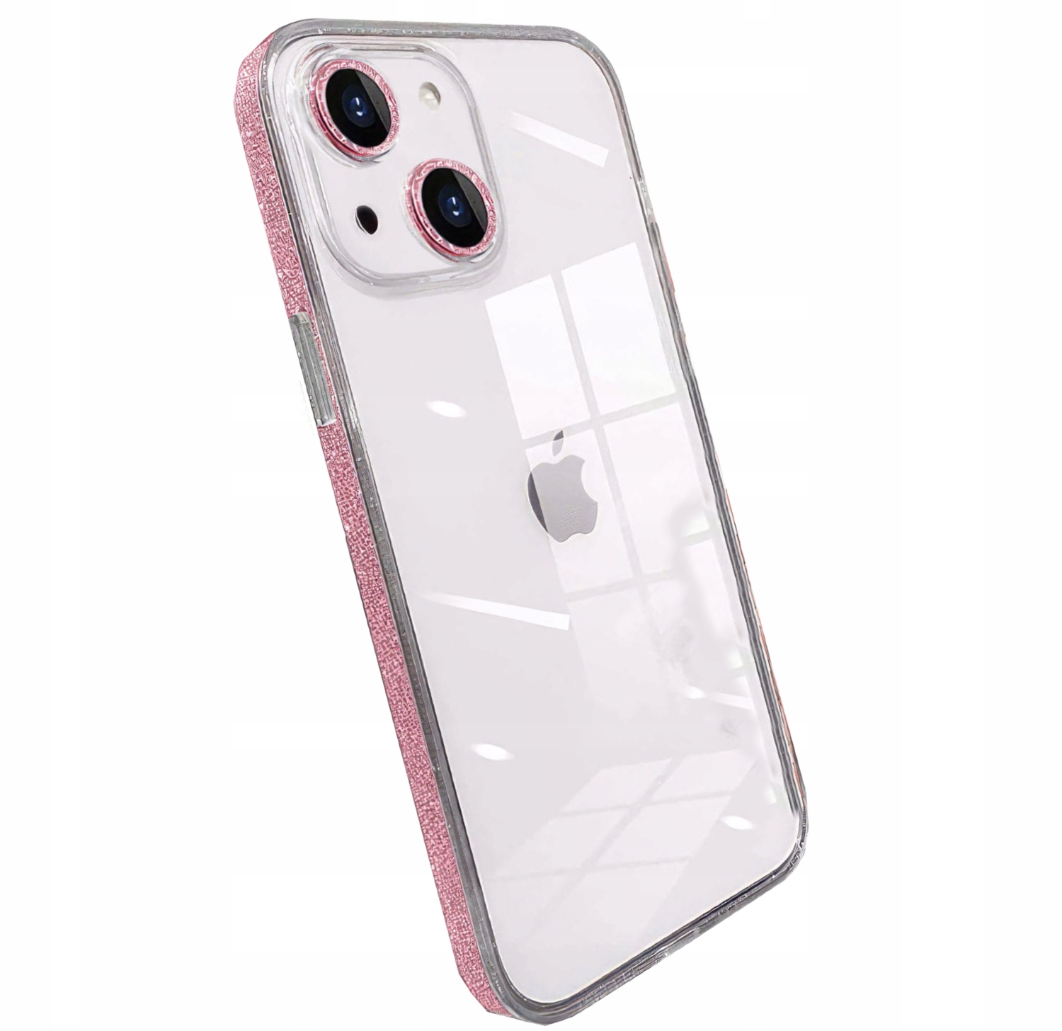 ETUI BROKATOWE STYLOWE CASE PLECKI do APPLE IPHONE 15 RÓŻOWE