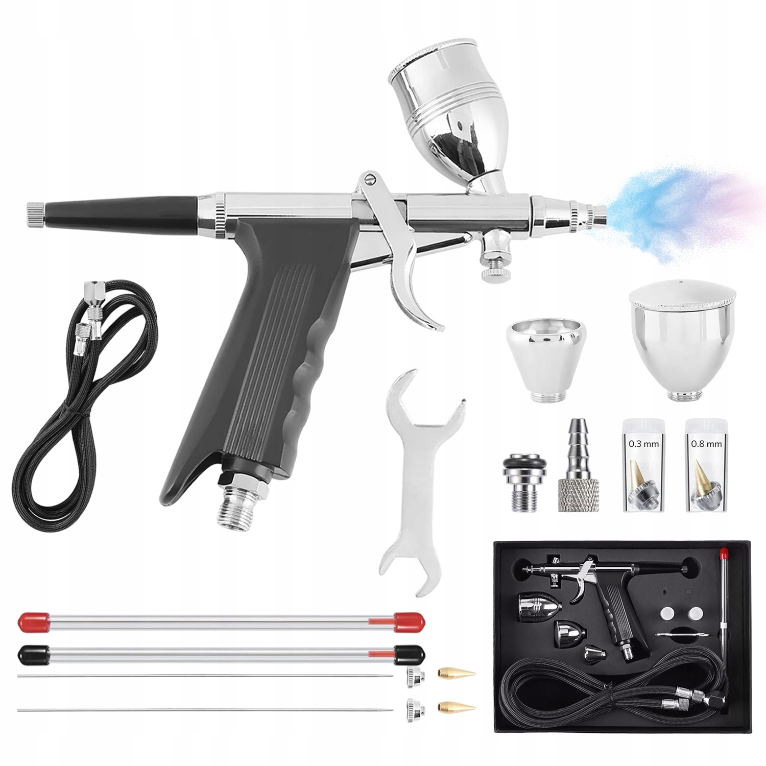 Modelářský aerograf Lakovací pistole Precizní malířská pistole s tryskou