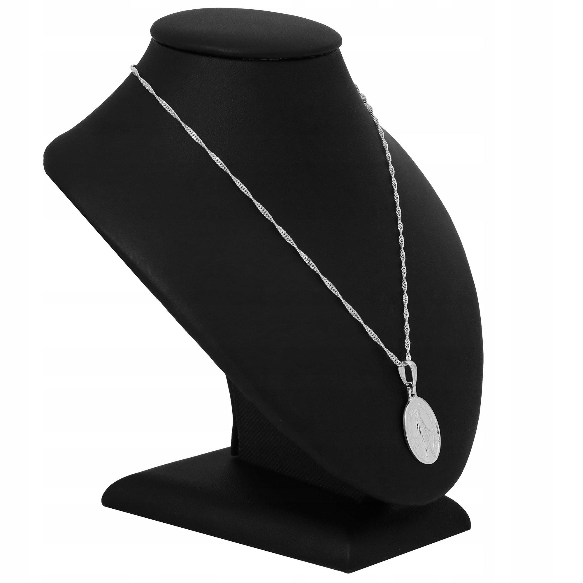 PAMIĄTKA PIERWSZEJ KOMUNII ŚWIĘTEJ / NASZYJNIK SREBRNY DLA DZIEWCZYNKI 925 Kod producenta Komunijny Z Medalikiem Grawer Chrzest