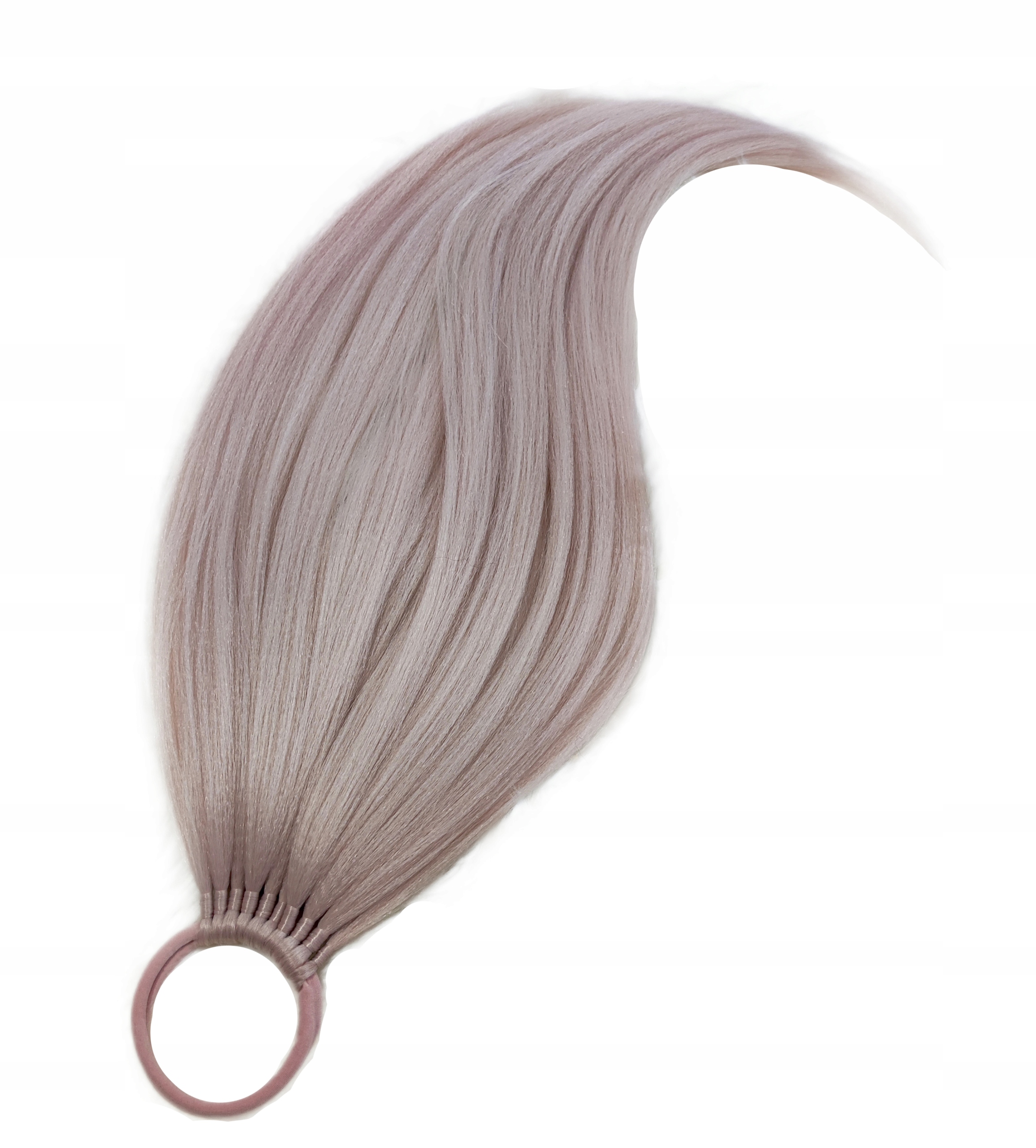Připínací poník na gumičce, Příčesek, blond růžová, Růžová Blondýnka, 40 cm