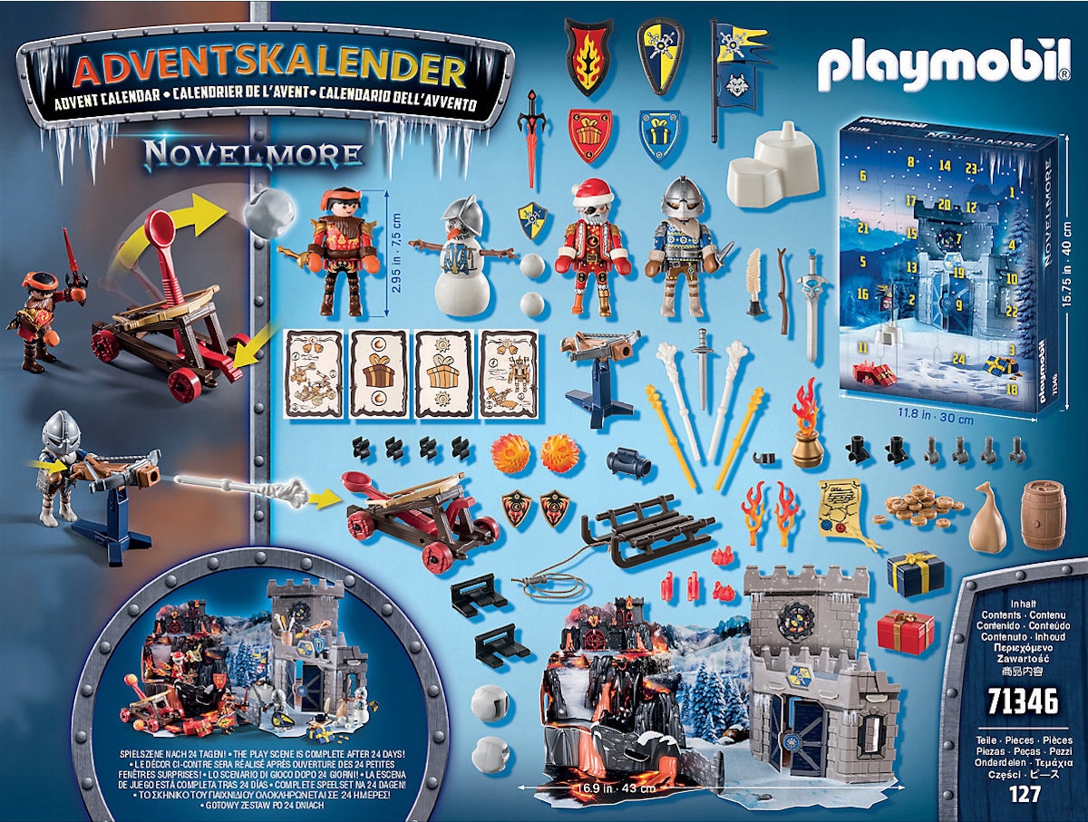 Адвент-календарь Playmobil Novelmore 71346 Битва на снегу, рыцари, 127 деталей, от 4 лет — фото 3