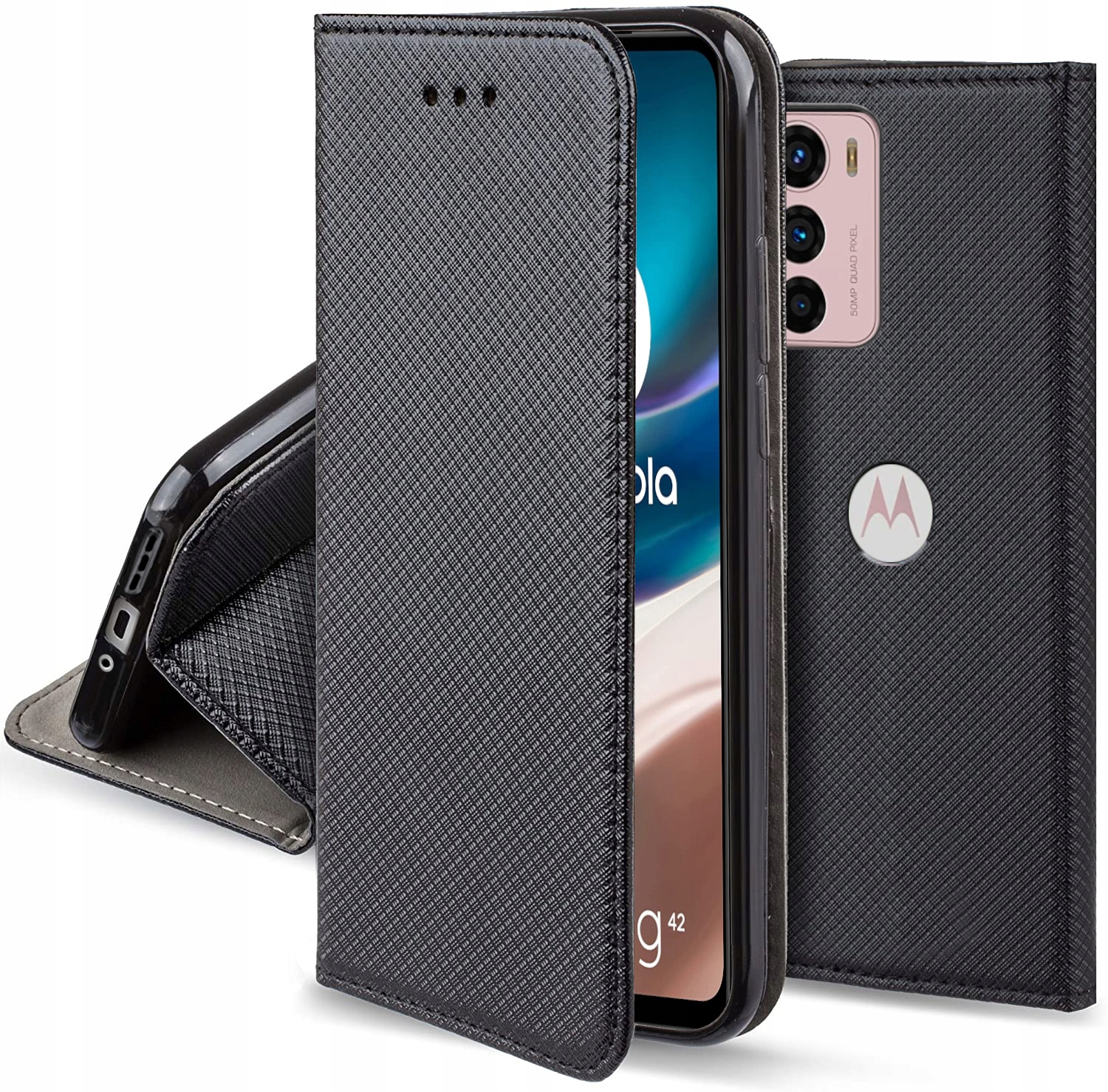 

Etui Smart Magnet Szkło 9H do Motorola Moto G42
