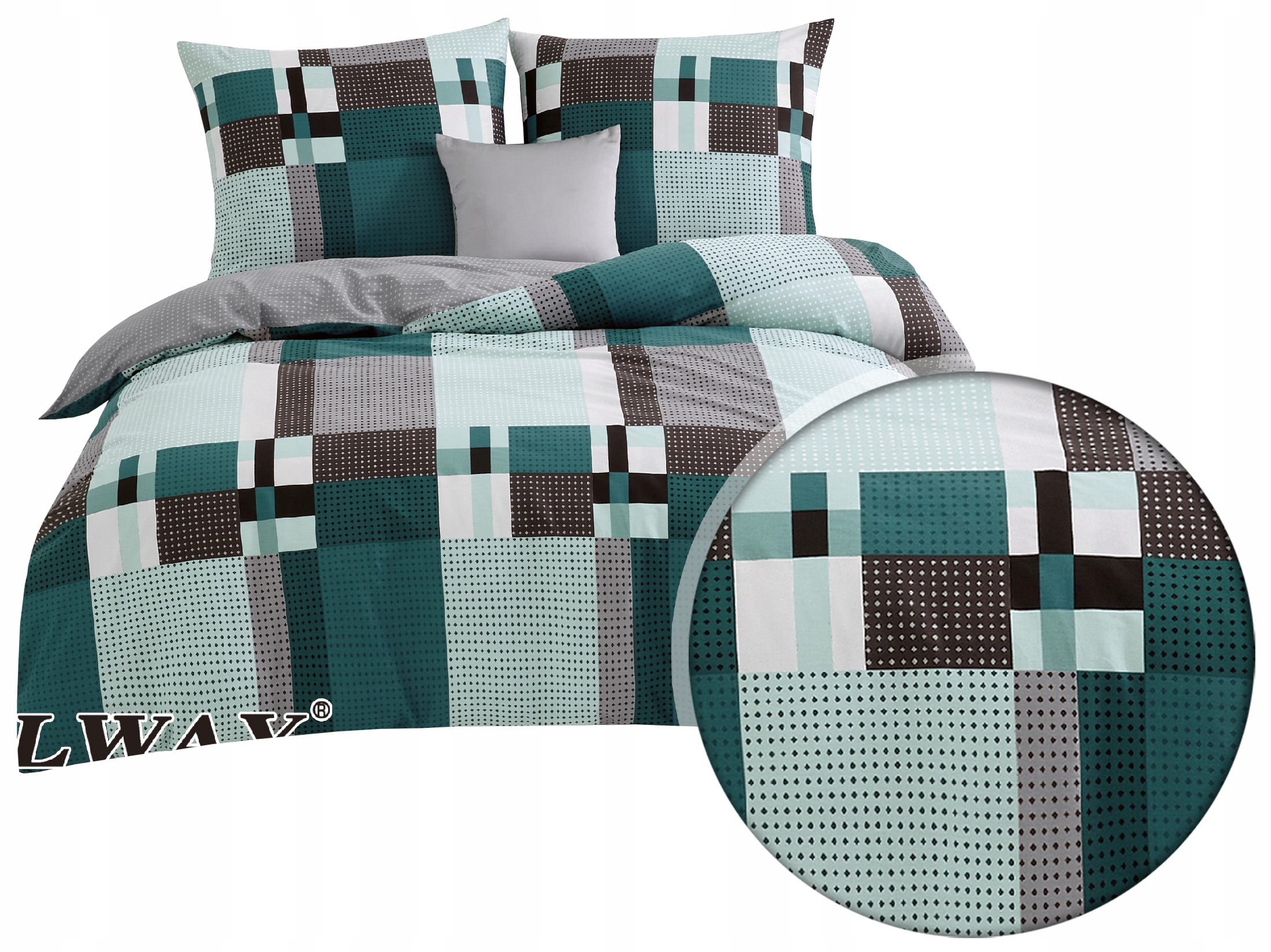 Pościel 180x200 Elway 100% Bawełna Komplet Pościeli Satynowej Nowe