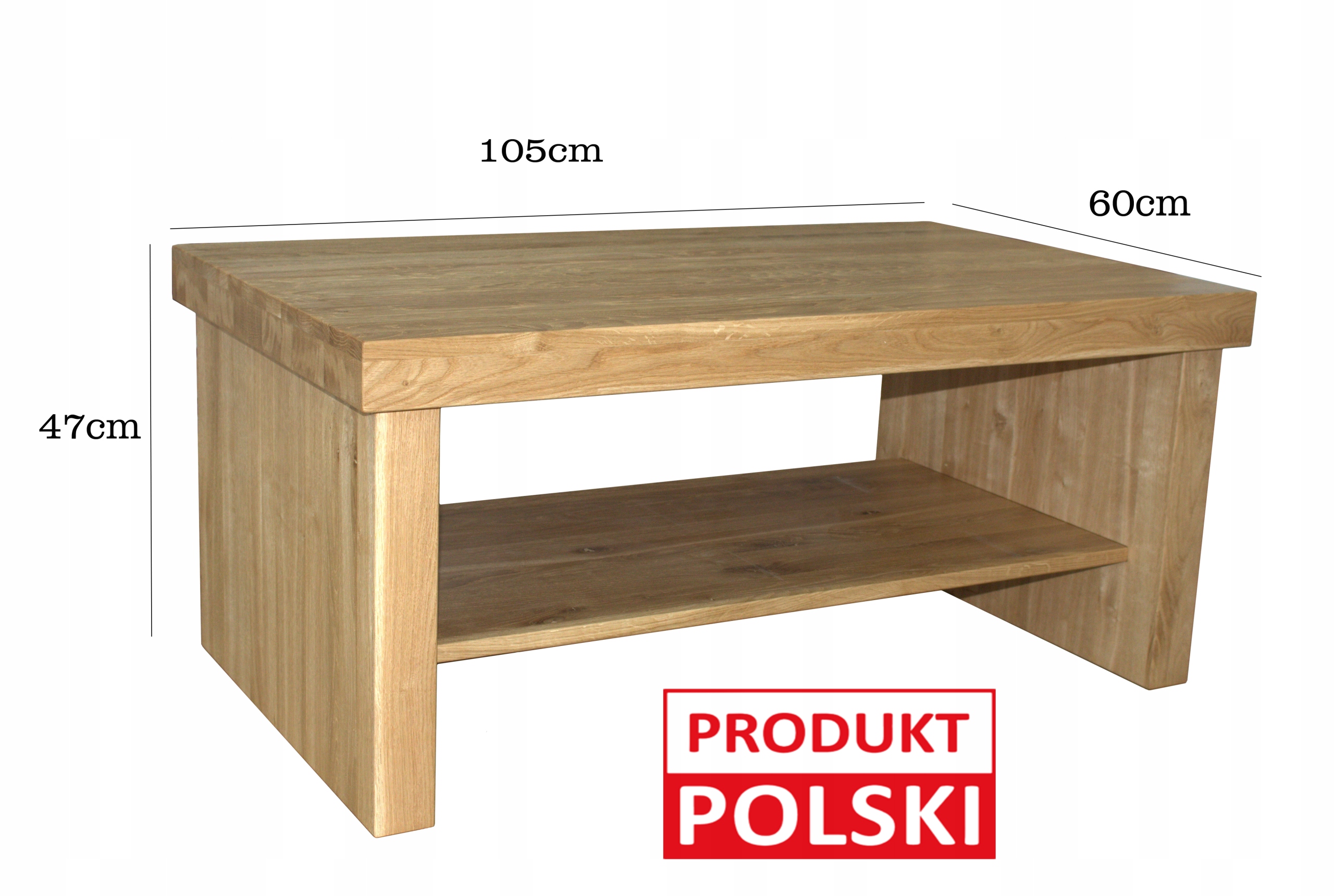 Stolik kawowy, loftowy stolik, lity dąb, solidny.