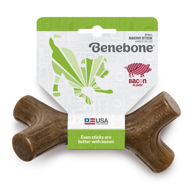 Levně Kousátko pro psa Benebone Stick S přírodní slanina
