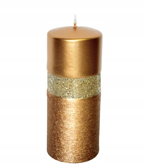 

Świeca Queen Evo Walec Złoty H18CM