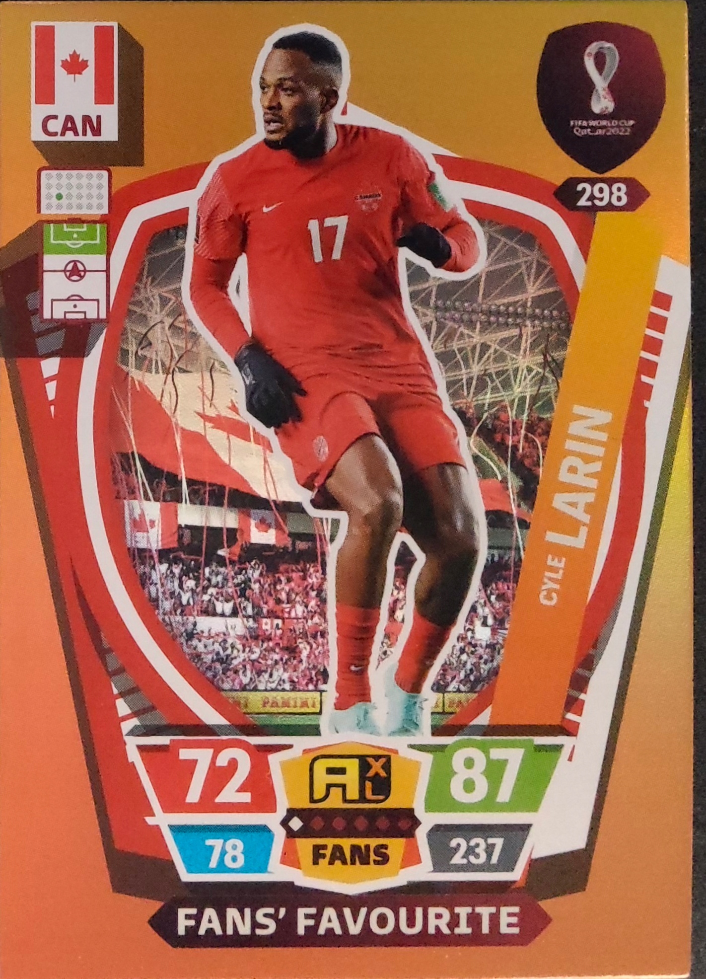 Panini World Cup Qatar 2022 Fans’ Favourite 298 Cyle Larin Kanada