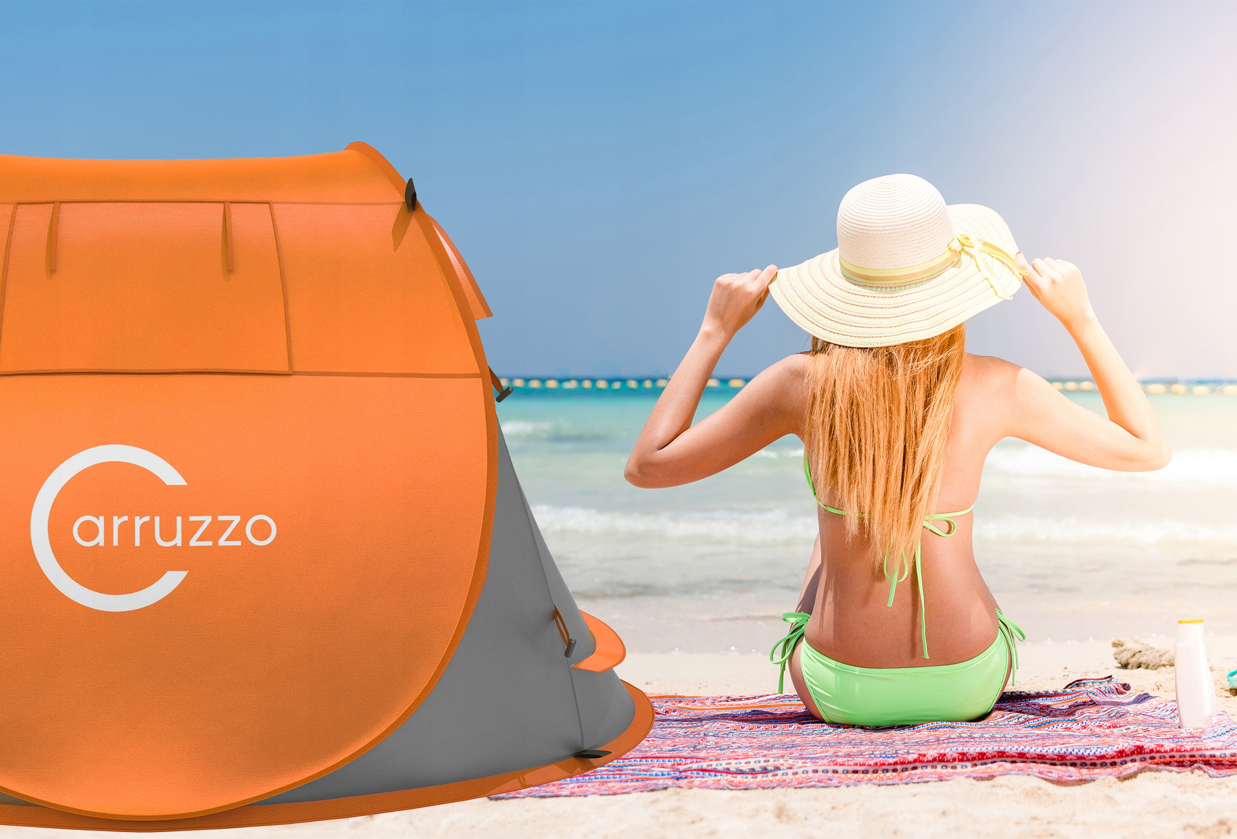 NAMIOT PLAŻOWY TURYSTYCZNY OGRÓD PLAŻA Automat na Piknik Wycieczkę Spływ Marka Carruzzo