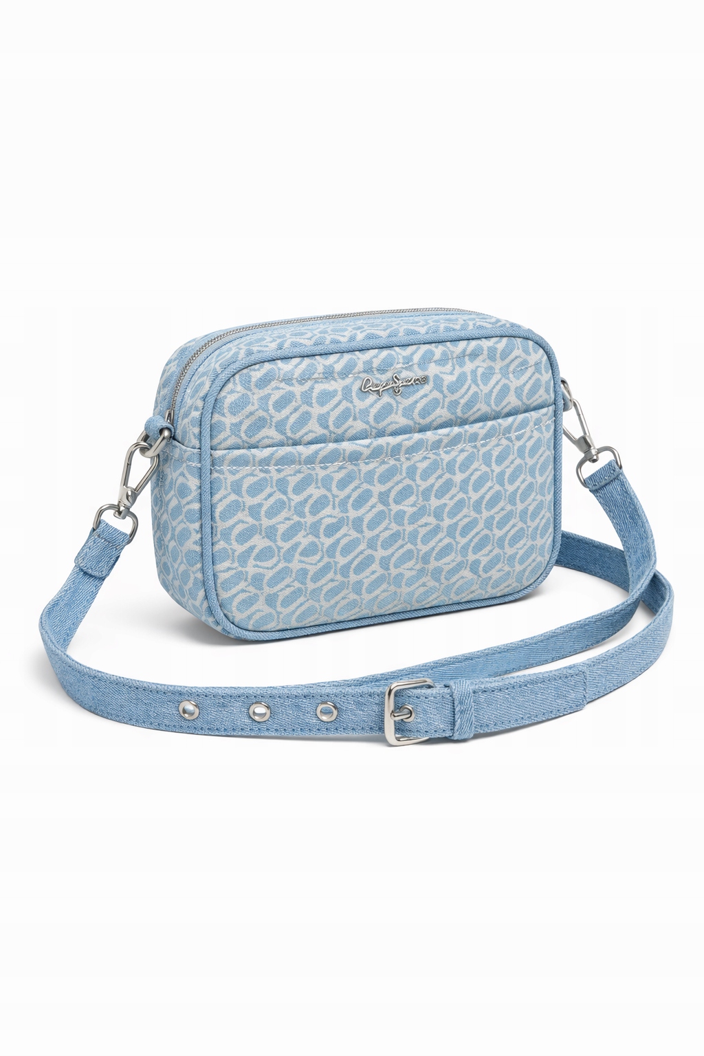 Pepe Jeans Kabelka Přes Rameno Džínová S Logovaným Potiskem 20x15x5 cm I4B