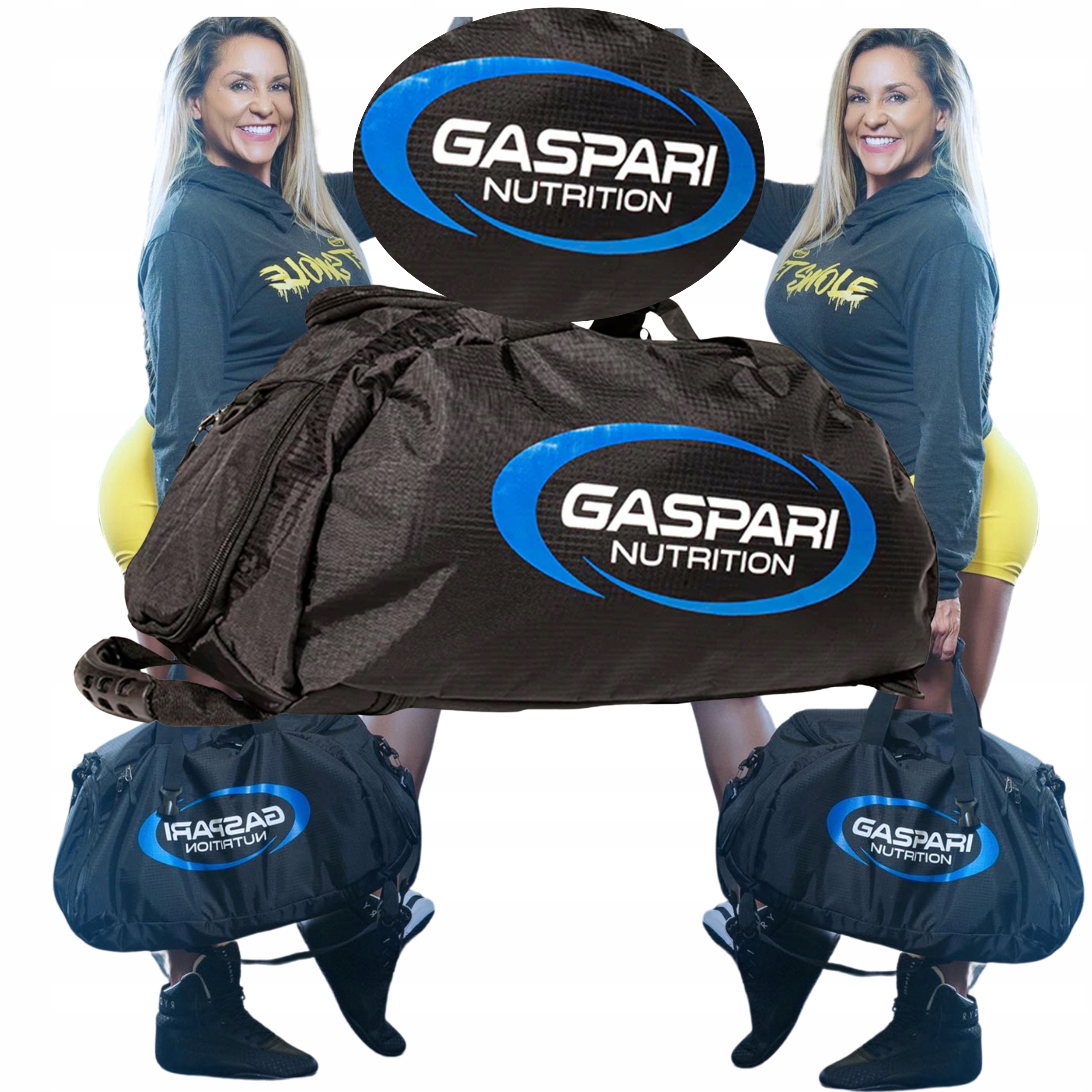Sportovní taška pro velkou posilovnu Gaspari Pro Černá 52x37x10 cm