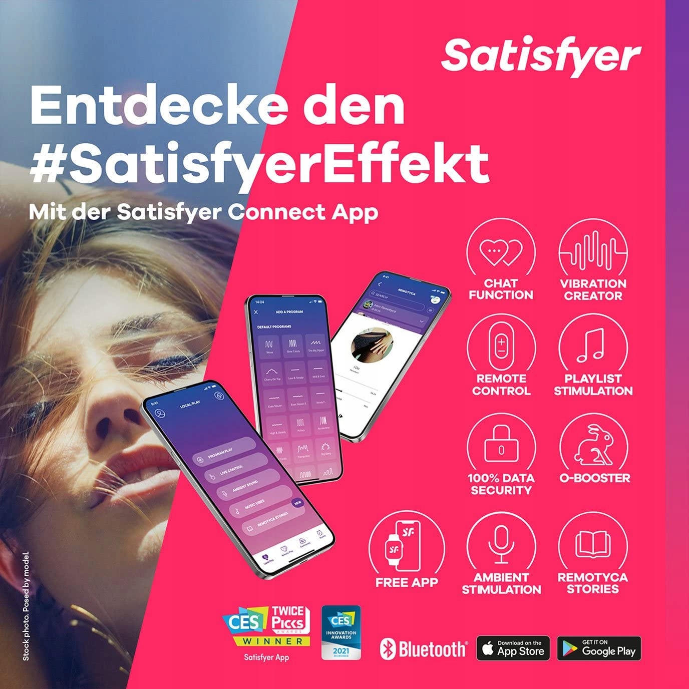 SATISFYER Wibrator Analny Silikonowy Z Aplikacją Wodoodporny IPX7 — miniatura 6
