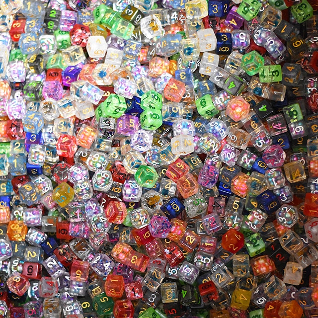 5X TAJEMNICZA KOSTKA KOŚĆ SZEŚCIOŚCIENNA K6 RPG