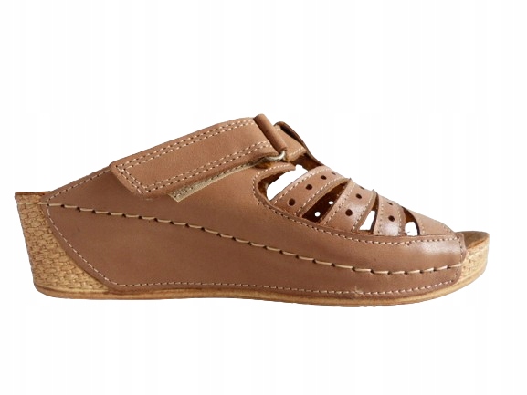 Dámské kotníkové sandály s pohodlným zapínáním na suchý zip, nazouváky Contes 39