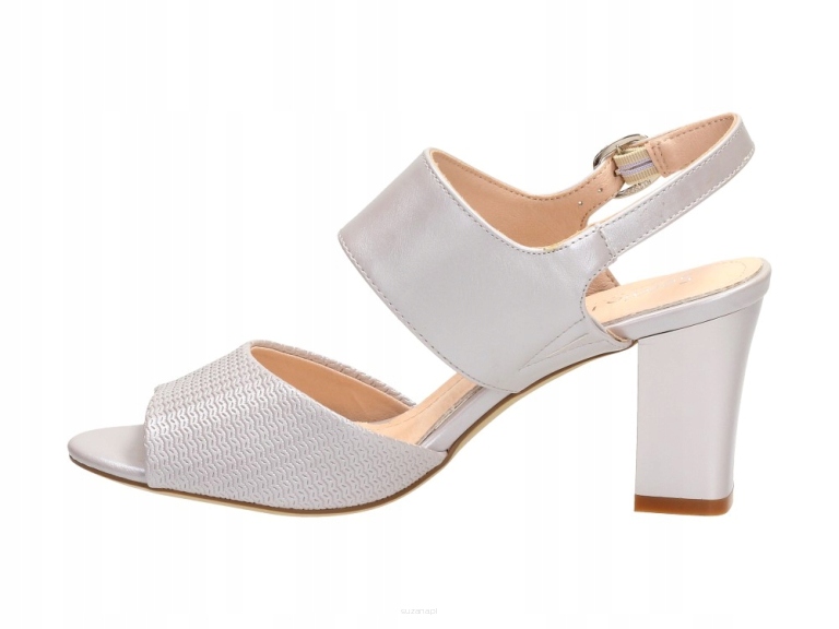 Srebrne sandały damskie SERGIO LEONE SK778 r38 Rozmiar 38