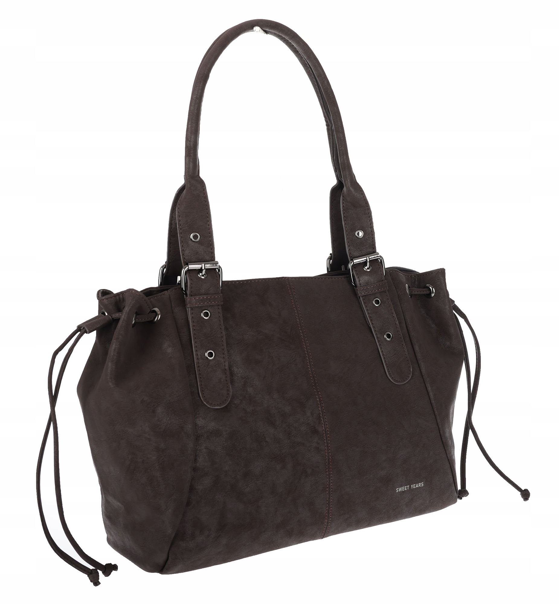 Dámská shopper kabelka kufřík elegantní taška do práce NS977 Čokoládová