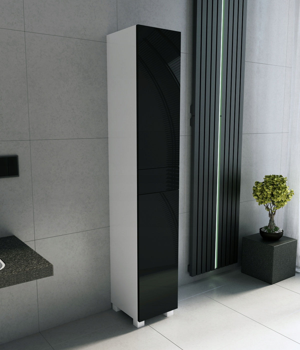 słupek łazienkowy wiszący stojący biały czarny 30 Kod producenta MILA